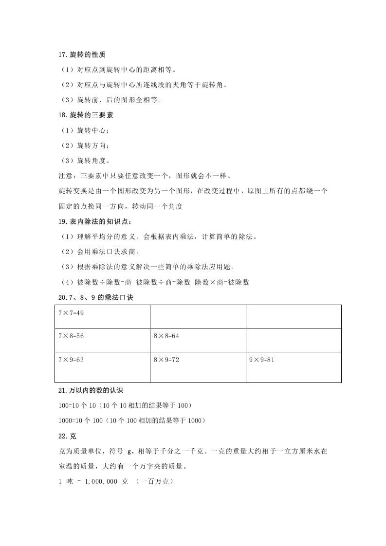图片[3]-二年级数学下册小学知识点归纳-我要学科网