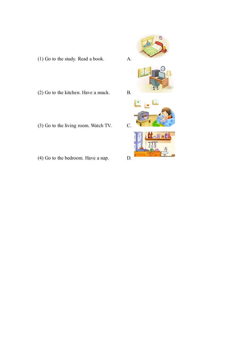 图片[2]-四年级英语上册Unit4_A_Let’s_learn同步习题（人教版一起点）-我要学科网
