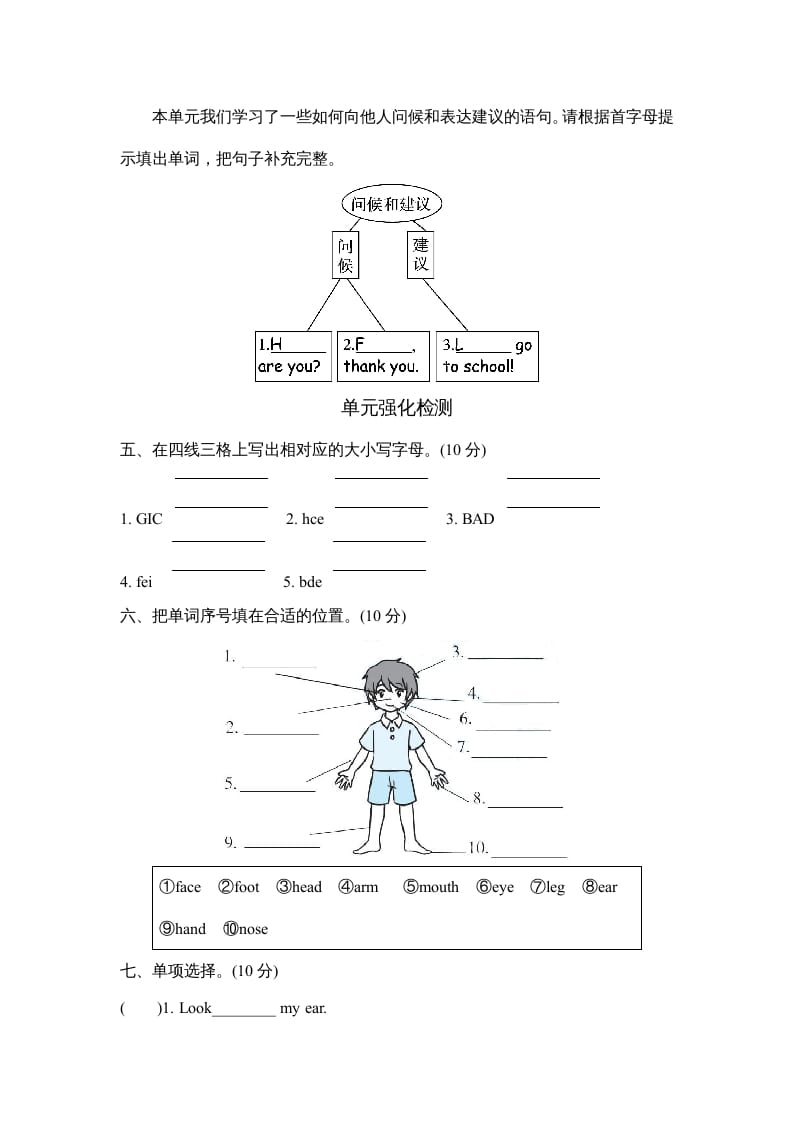 图片[2]-三年级英语上册Unit3单元知识梳理卷（人教PEP）-我要学科网