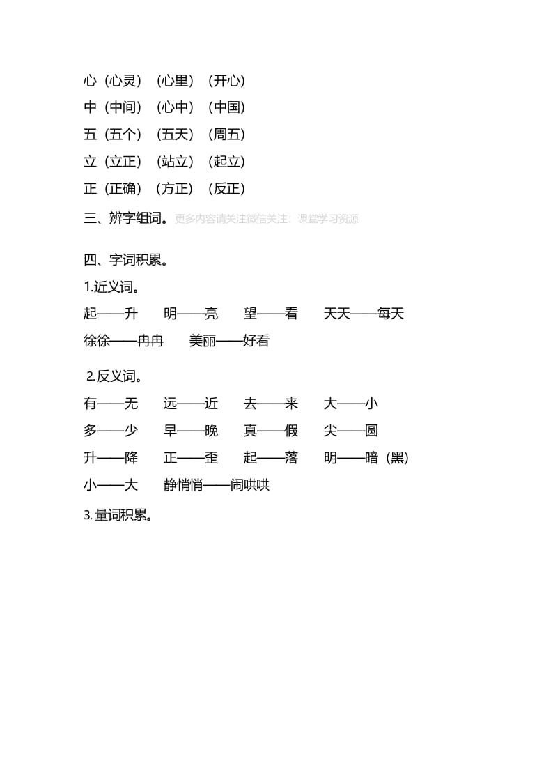 图片[3]-一年级语文上册第五单元知识要点归纳（部编版）-我要学科网