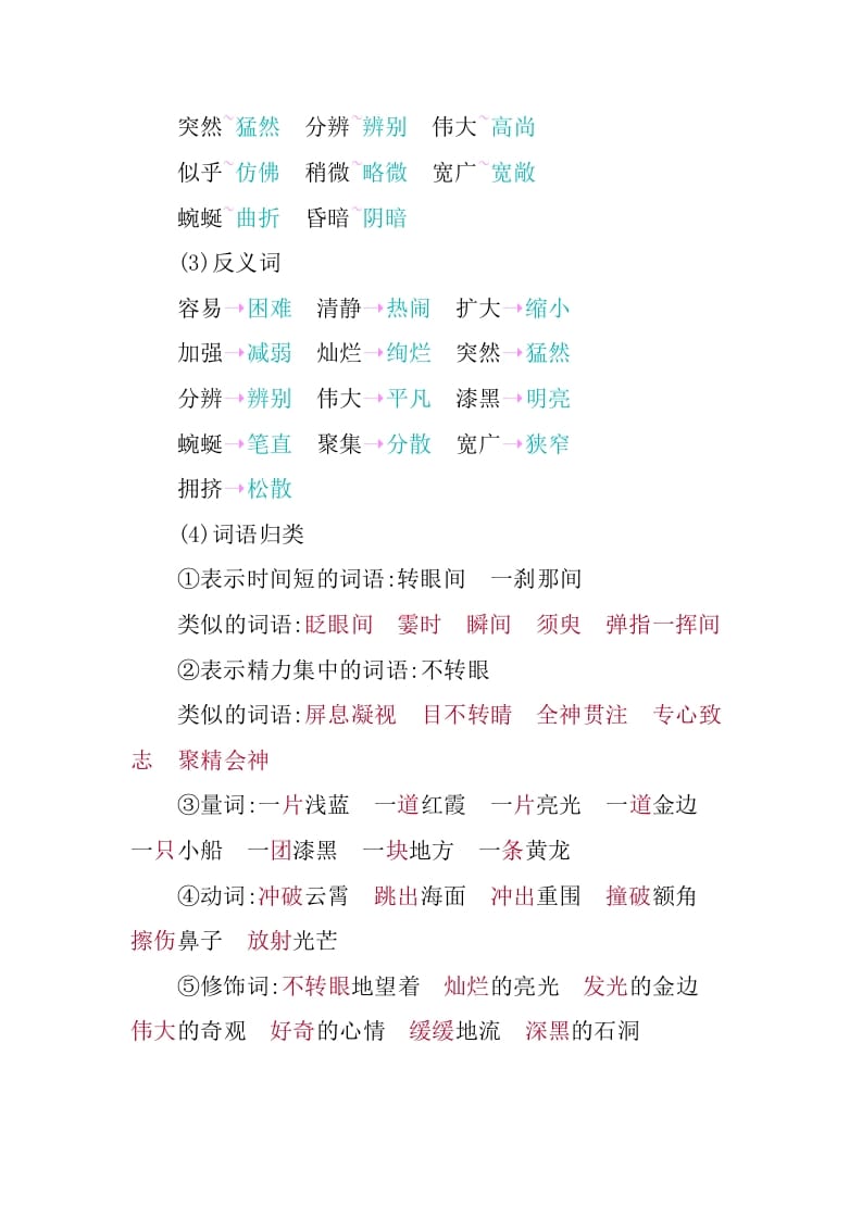 图片[2]-四年级语文下册第五单元知识小结-我要学科网