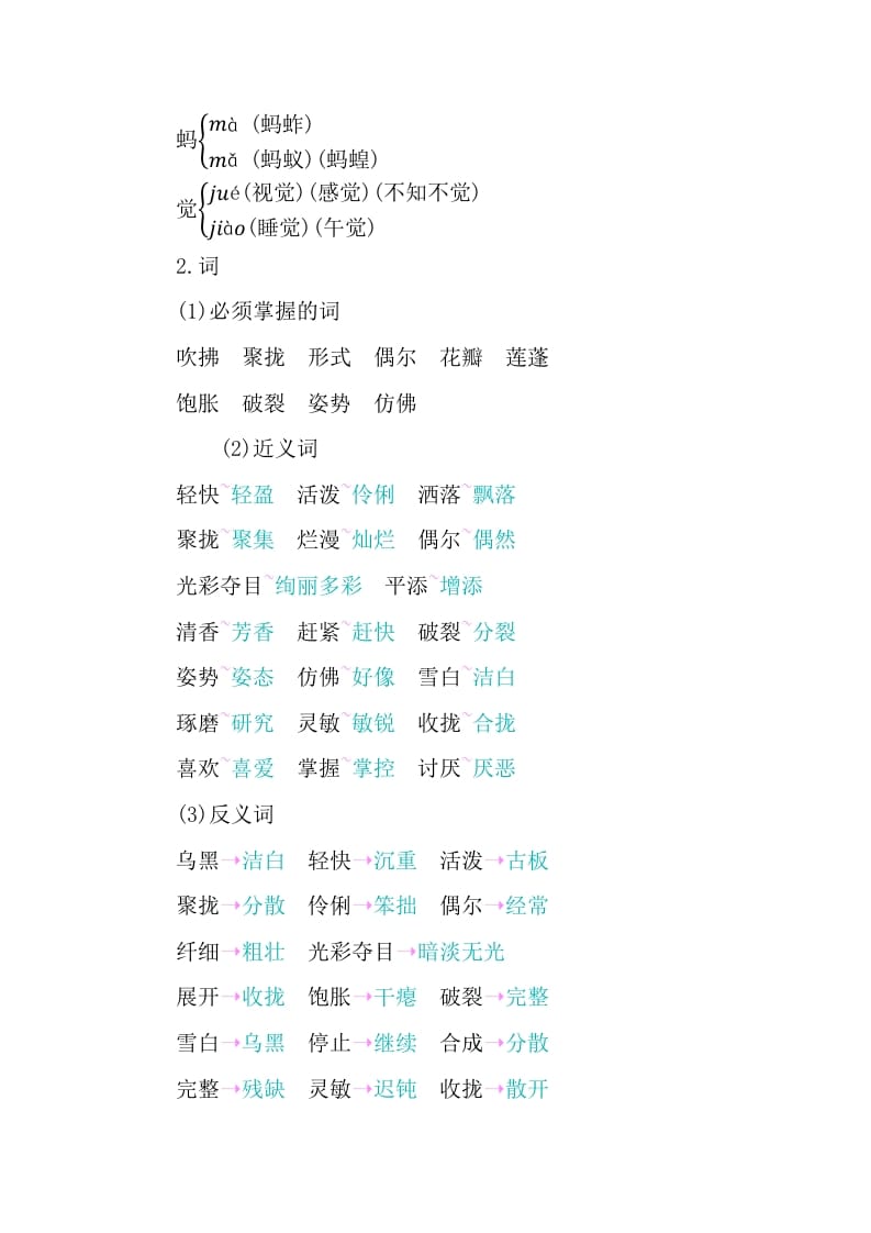 图片[2]-三年级语文下册第一单元知识小结-我要学科网