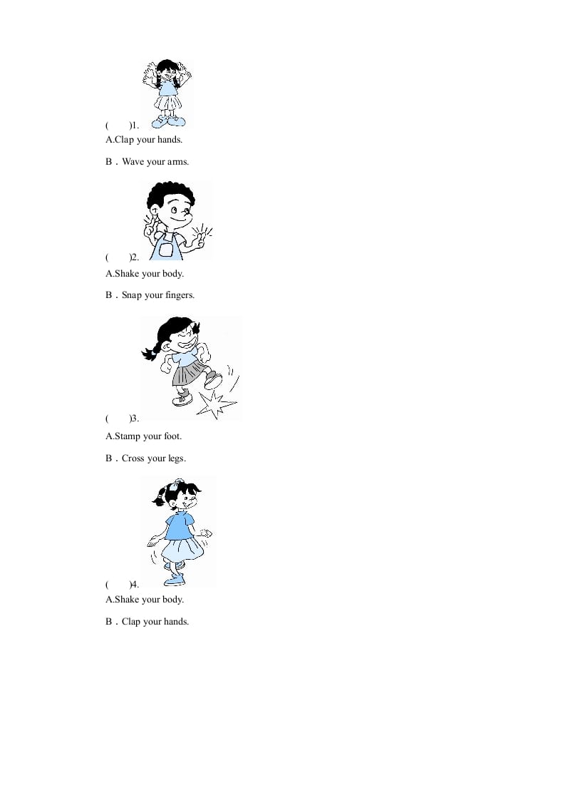 图片[2]-三年级英语上册课时测评unit3Lookatme-PartB练习及答案(2)（人教PEP）-我要学科网
