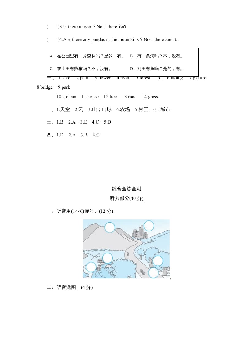 图片[2]-五年级英语上册Unit6《Inanaturepark》单元测试（人教版PEP）-我要学科网