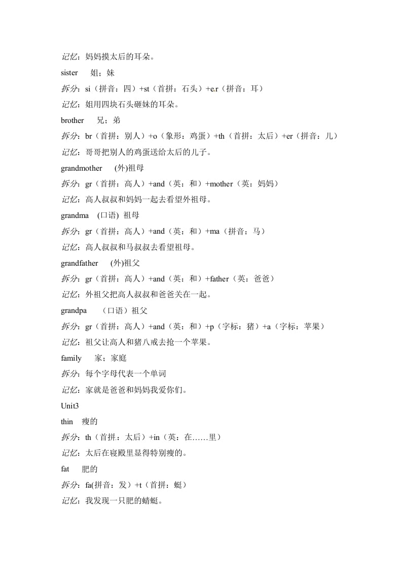 图片[3]-三年级英语下册素材-单词趣味记忆法｜人教（PEP）-我要学科网
