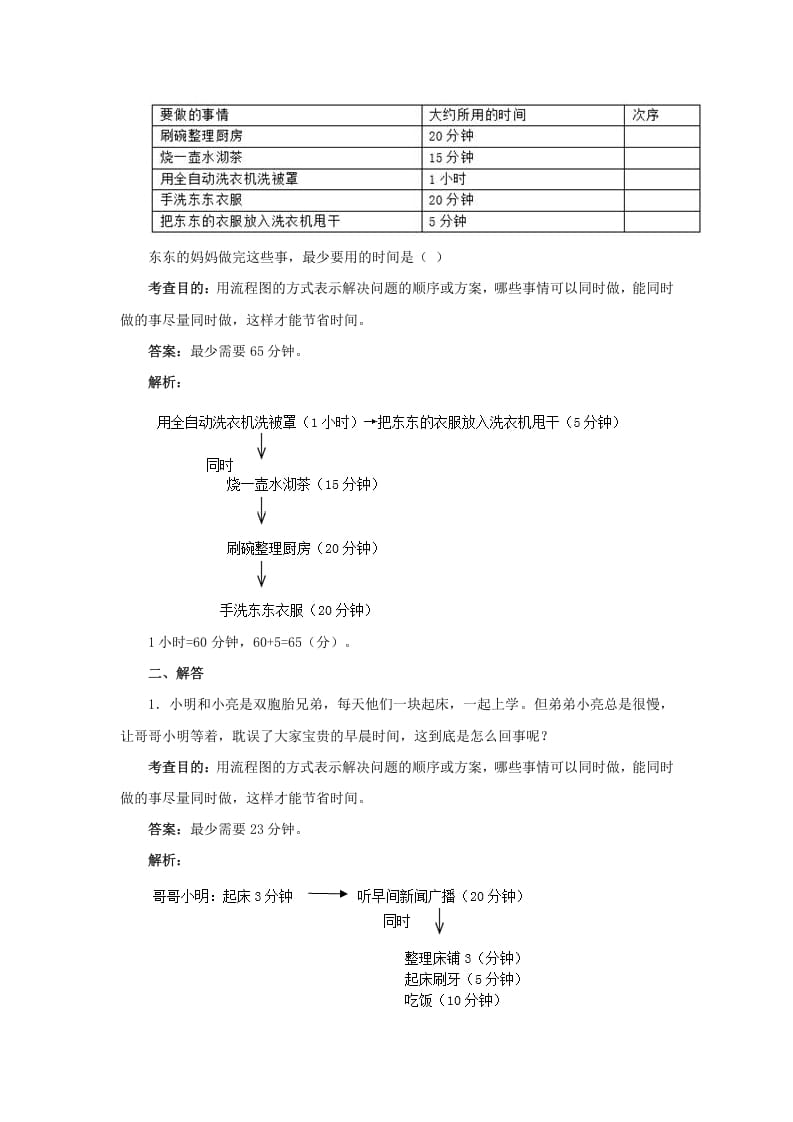 图片[2]-四年级数学上册同步测试及解析-数学广角──优化（人教版）-我要学科网