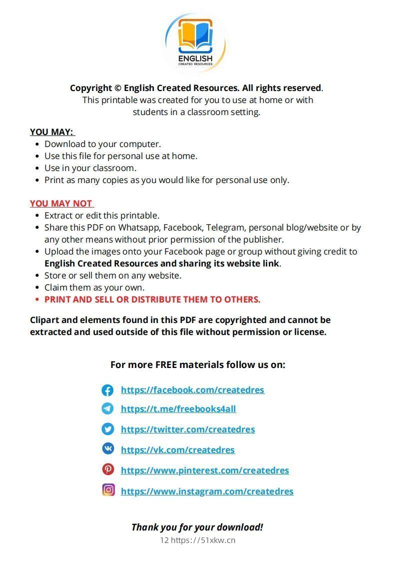 图片[2]-【英语】SpaceColoringBookCopyright2021EnglishCreatedResources-我要学科网