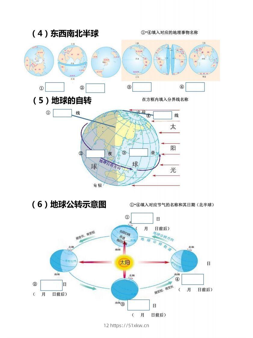图片[2]-七上地理18个重点图填空训练-我要学科网