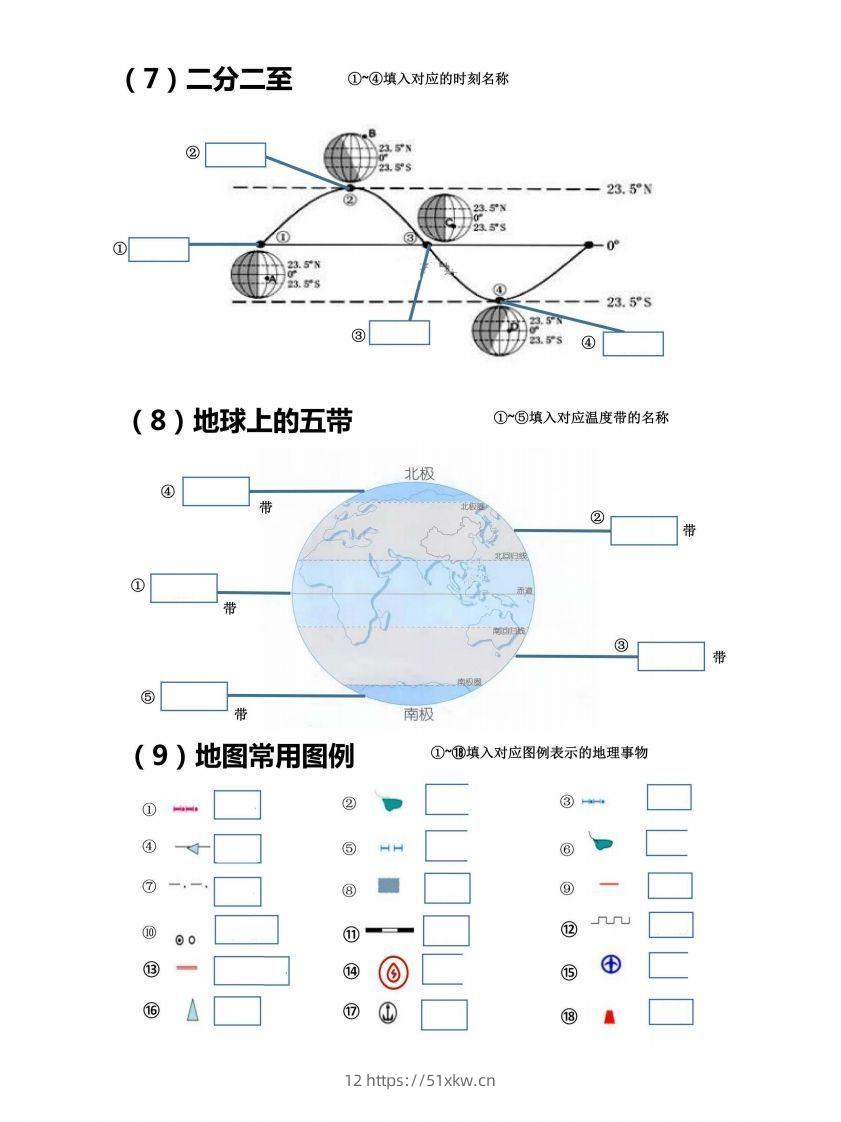 图片[3]-七上地理18个重点图填空训练-我要学科网