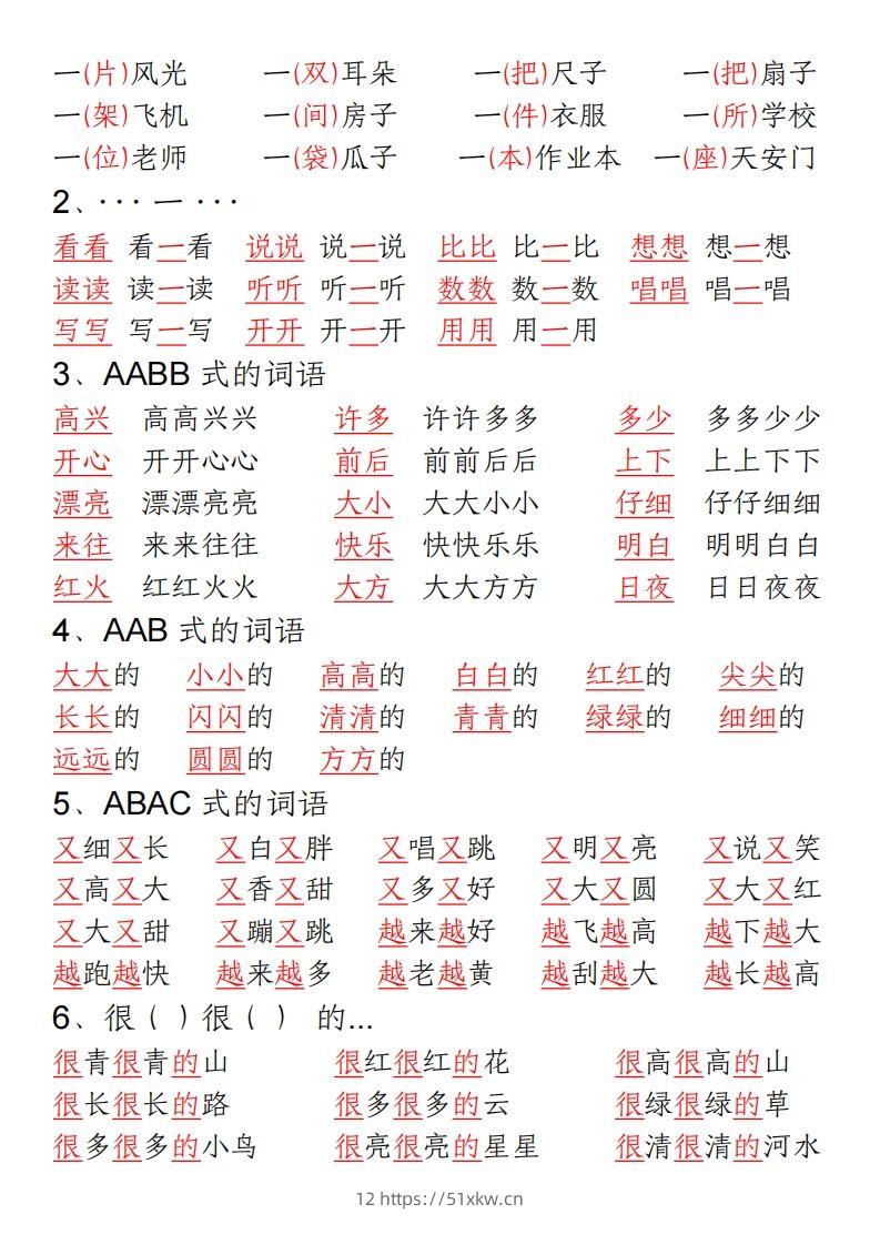 图片[2]-一年级语文上册期末重点复习总结-我要学科网