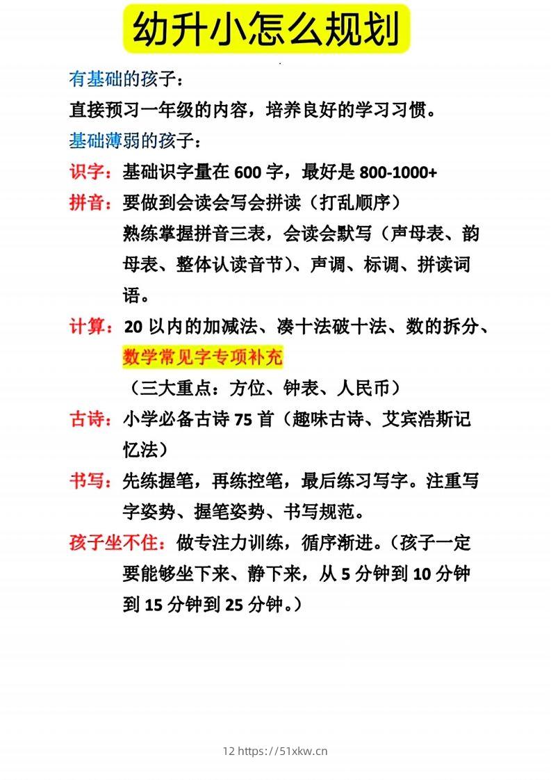 幼升小怎么规划-我要学科网