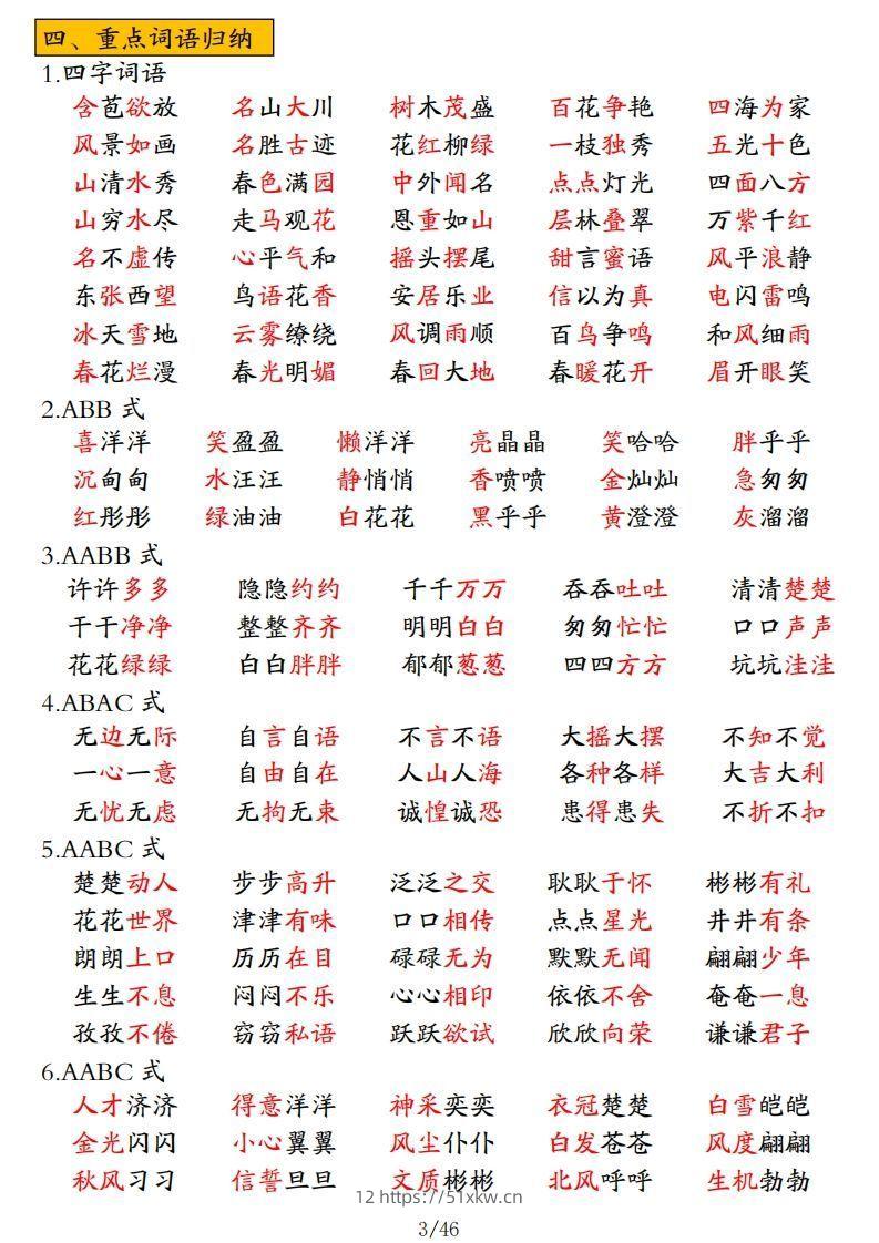 图片[3]-二年级上册语文高频考点汇总-我要学科网